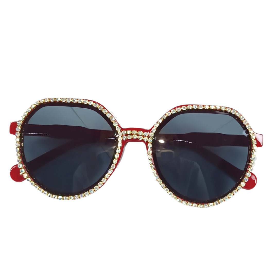 Dame Glitrende Oversized Solbriller Skanto