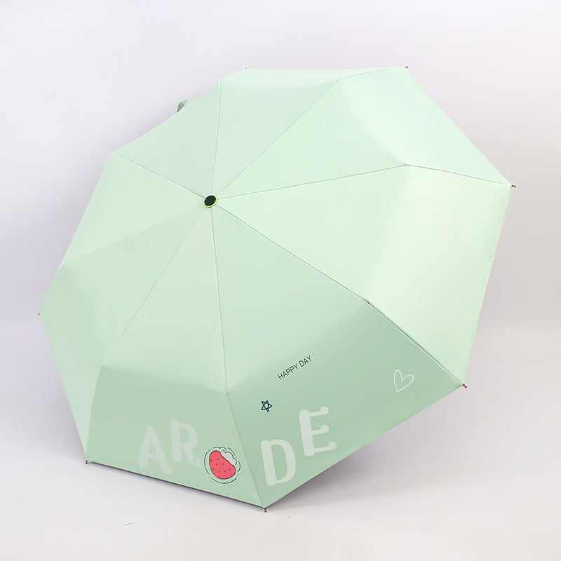 Kvinnens sammenleggbare paraply med lystig design Skanto