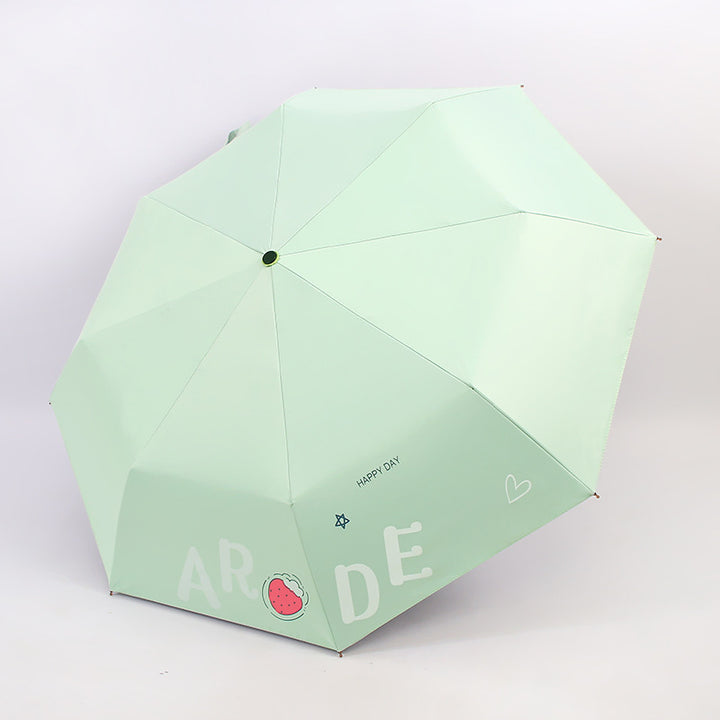 Kvinnens sammenleggbare paraply med lystig design Skanto
