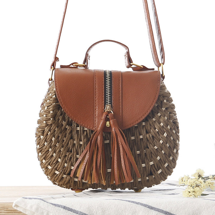 Håndbag med Unikt Flettet Design og Elegant Klaff Skanto