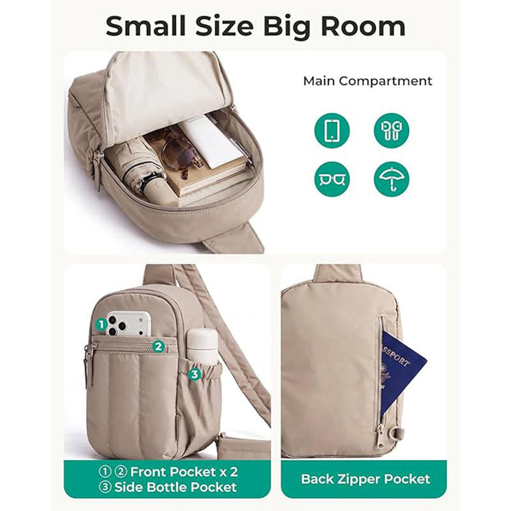 Kompakt Crossbody Veske med Flere Rom Skanto