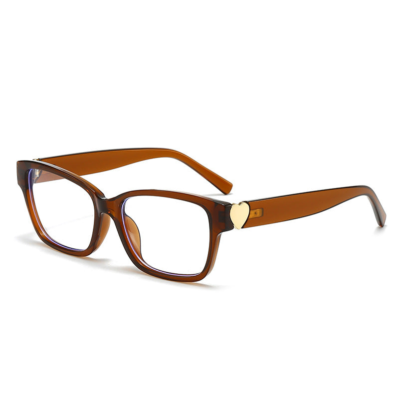 Dame moterik kvadratisk solbrille med hjerte-senter Skanto