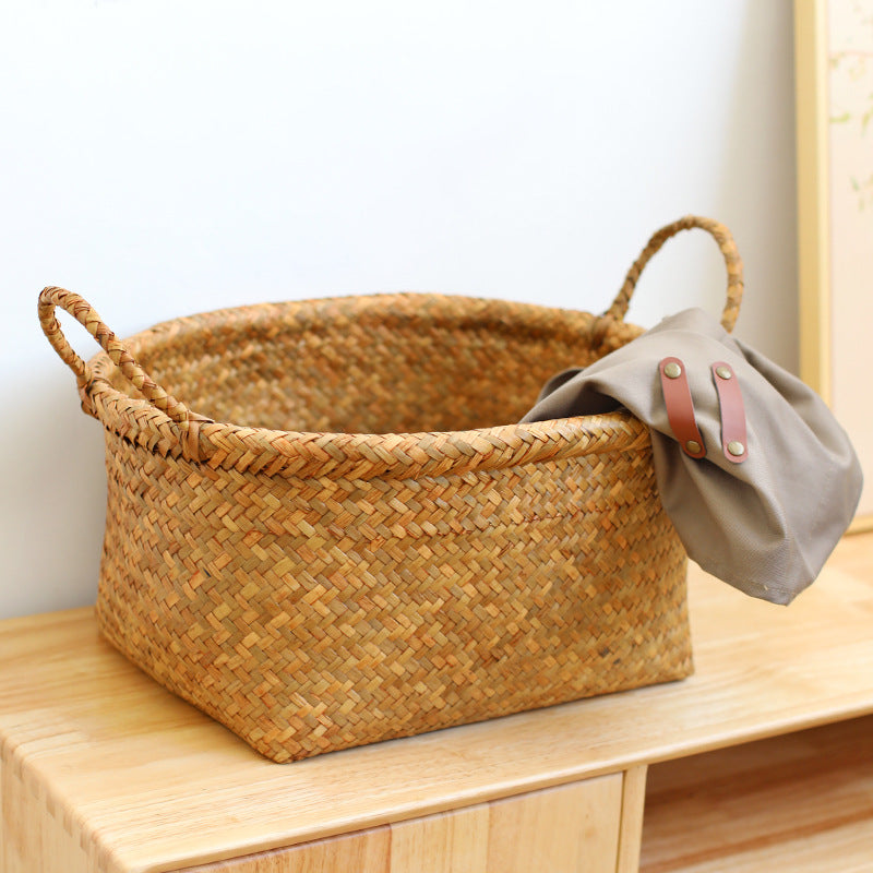 Unisex Naturfiber oppbevaringskurv med bred kant Skanto