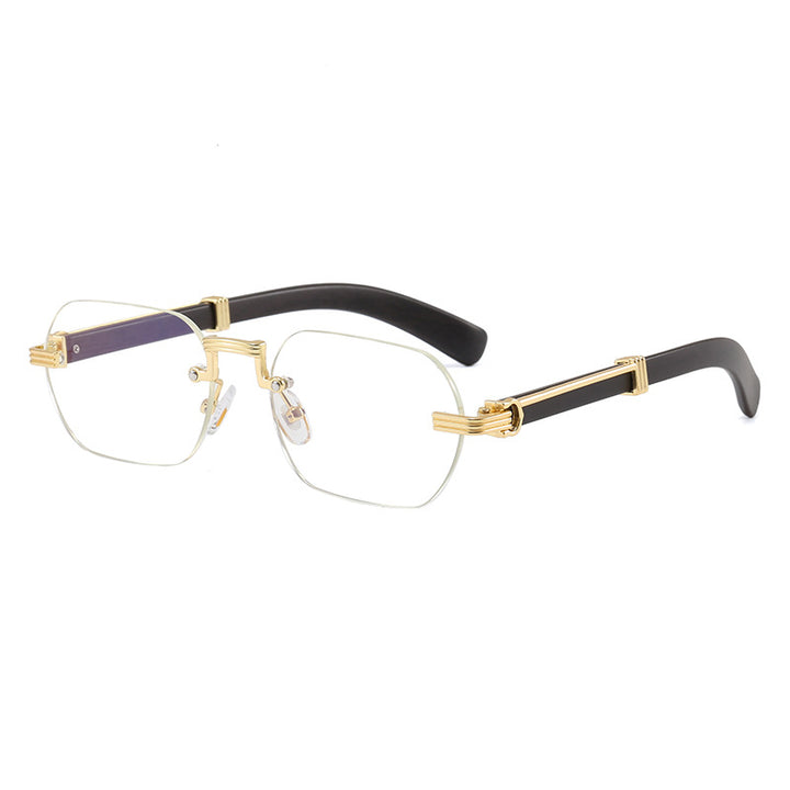 Damer Geometrisk Designer-solbrille med luksuriøs metallramme Skanto