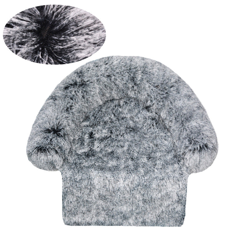 Fluffy Rund Sofa Hundeseng