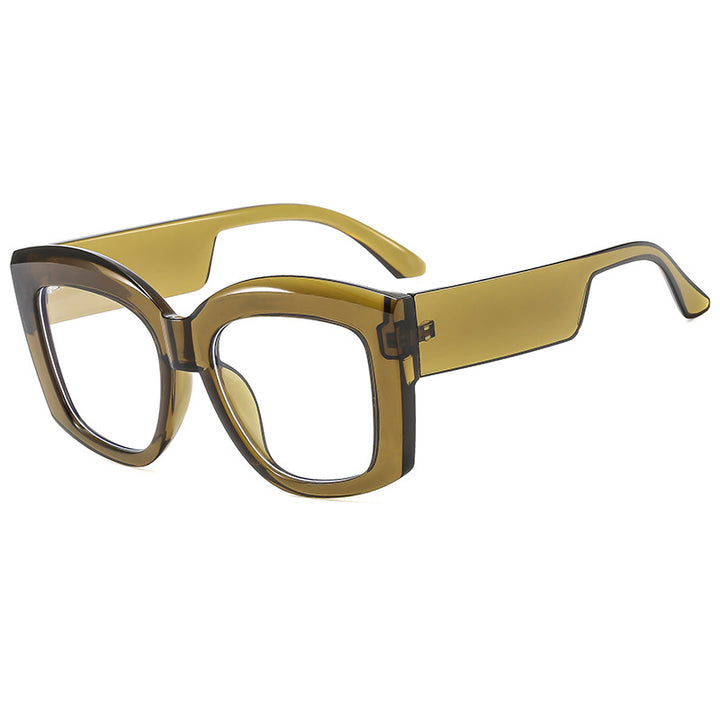 Damen moteriktig brille med bred, firkantet ramme Skanto