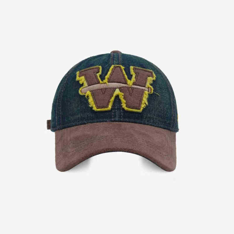 Herre Slitt Denim Baseball Caps Skanto