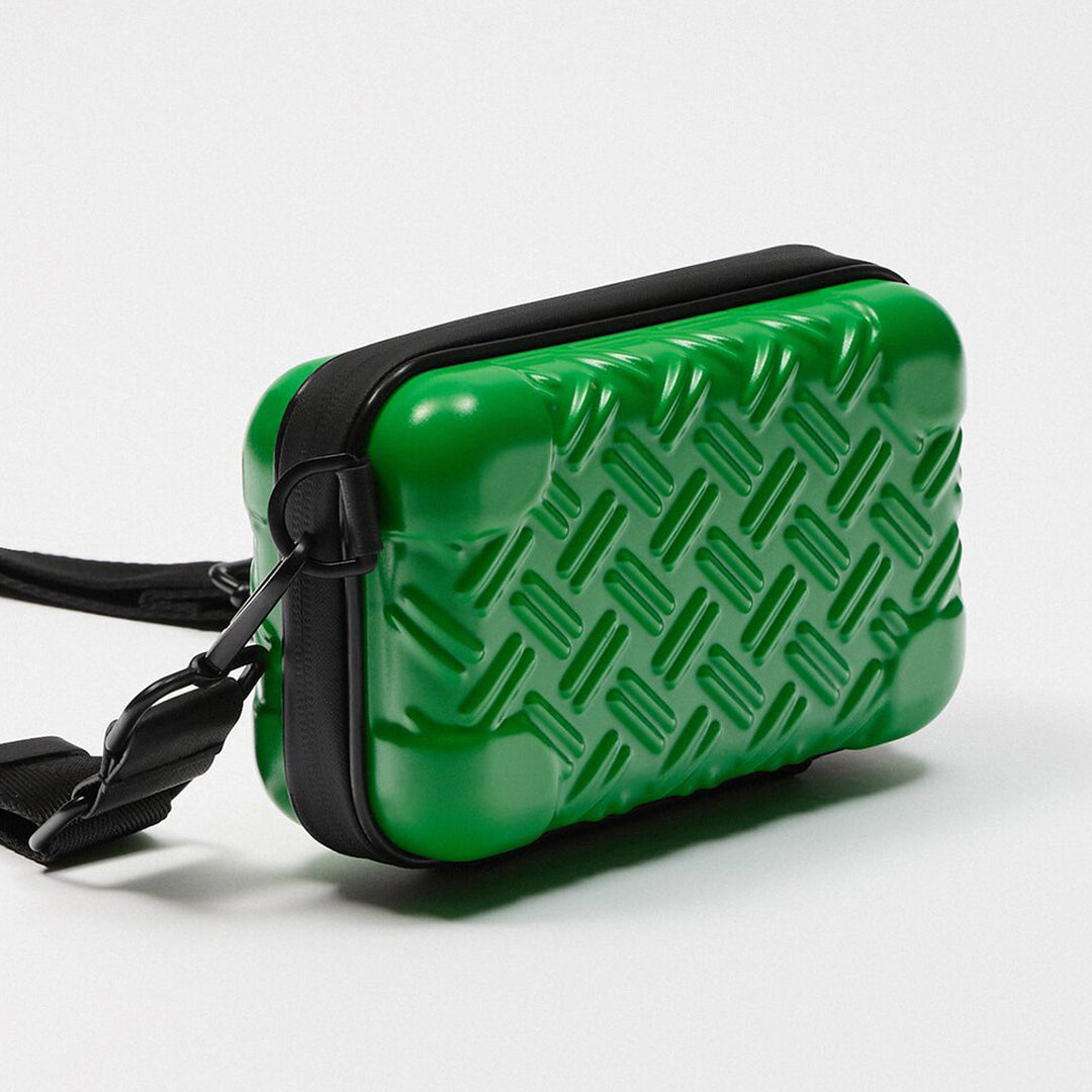 Unisex Teksturert Hard Shell Crossbody Bag Skanto
