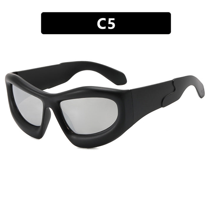 Dame sporty solbriller med futuristisk design Skanto