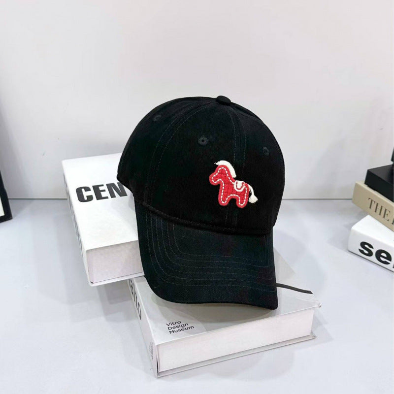 Kvinne Playful Brodert Pony Baseball Caps Skanto