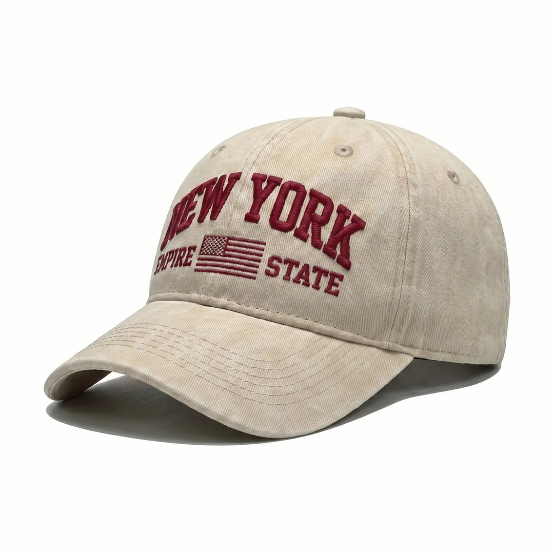 Dame modisk caps med brodert New York motiv Skanto