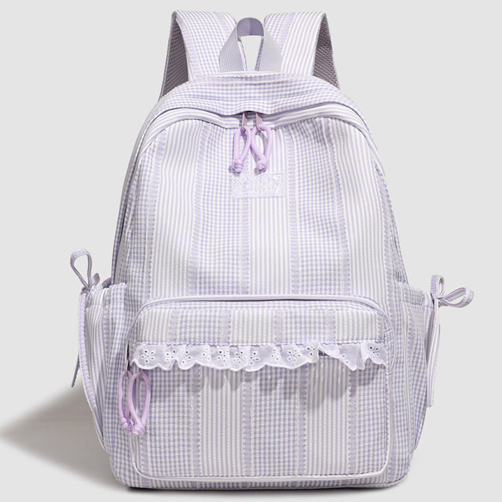 Casual Lace-Trimmet Skole Ryggsekk