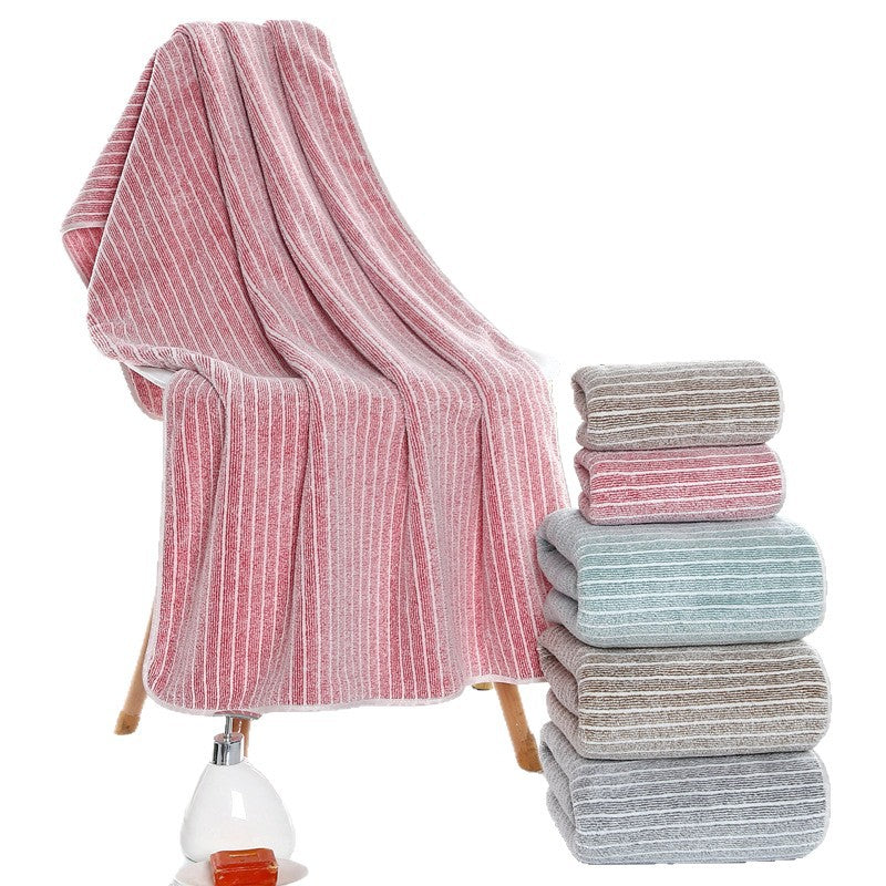 Terry towel set with luxurious stripe pattern Skanto