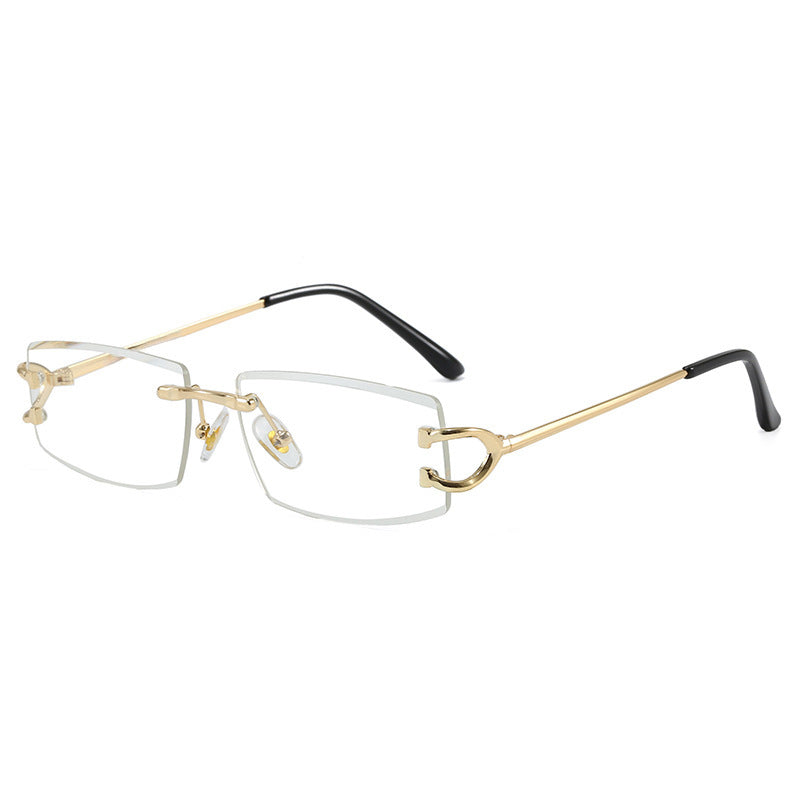 Dame Elegant Minimalistisk Solbrille med unike Metalldetaljer Skanto
