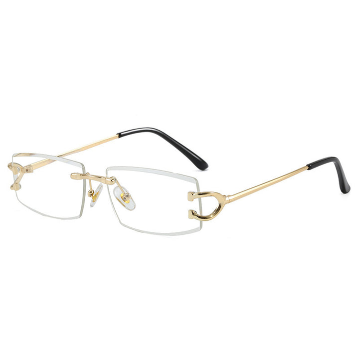 Dame Elegant Minimalistisk Solbrille med unike Metalldetaljer Skanto