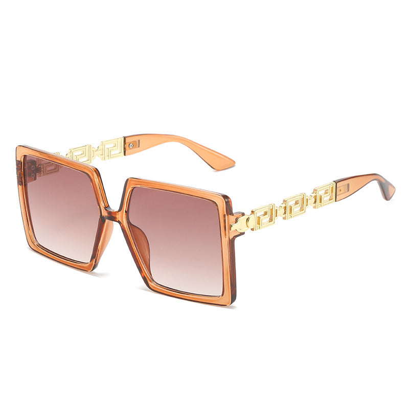 Dame kvadratisk solbrille med luksuriøse detaljer Skanto
