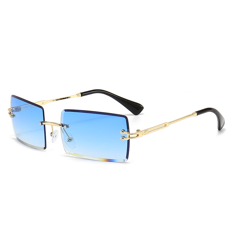 Dame moteriktig rektangulær solbrille med gradientlinser Skanto