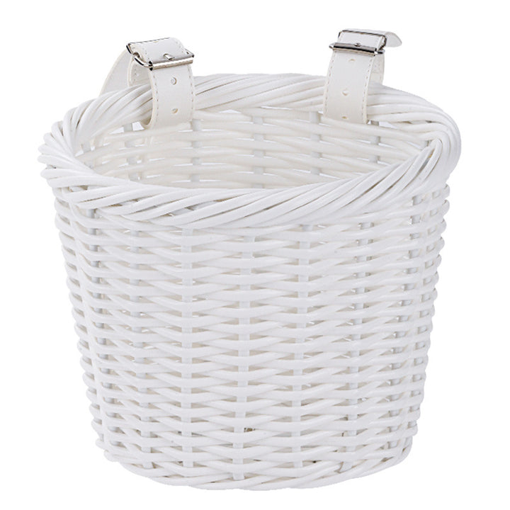 Unisex oppbevaringskurv med elegante lærhåndtak Skanto
