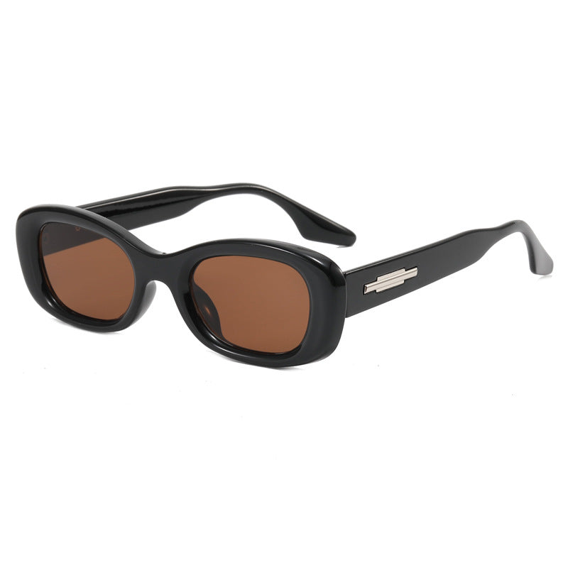 Dame trendy retro-solbriller med bred ramme Skanto