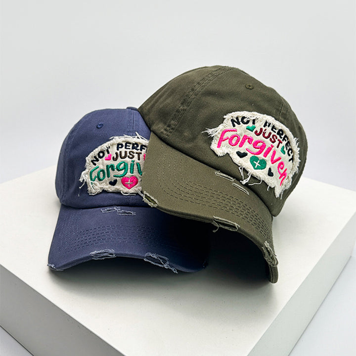 Kvinne Distressed Cotton Inspirerende Baseball Cap Skanto