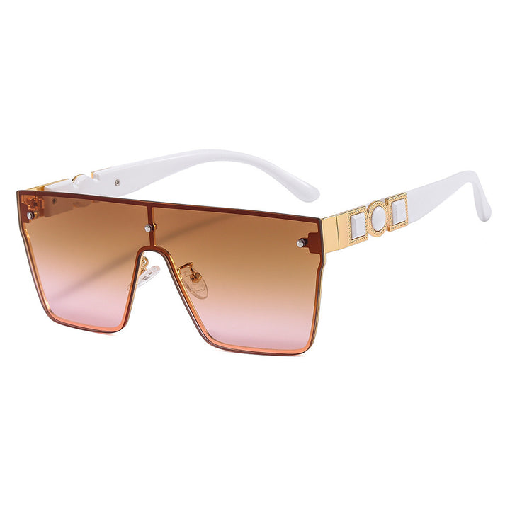 Dame oversized gjennomsiktig solbrille med moderne ramme Skanto