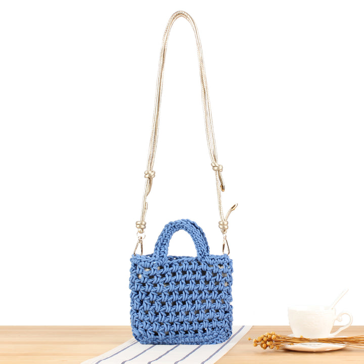 Håndbag i moderne makramee-design Skanto