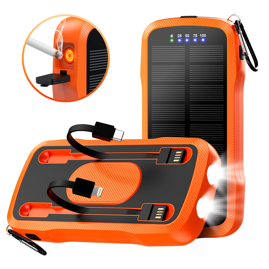 Solar-lader med innebygde USB-porter og LED-lamper Skanto