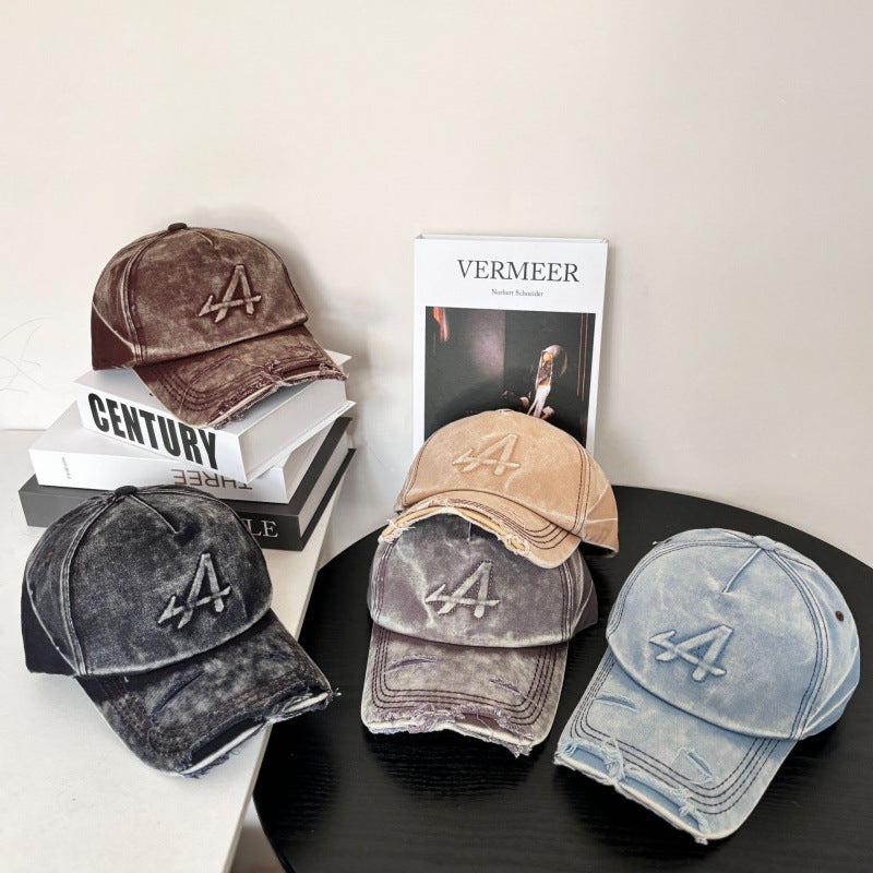 Kvinne's Slitt Vintage Stil Baseball Caps Skanto