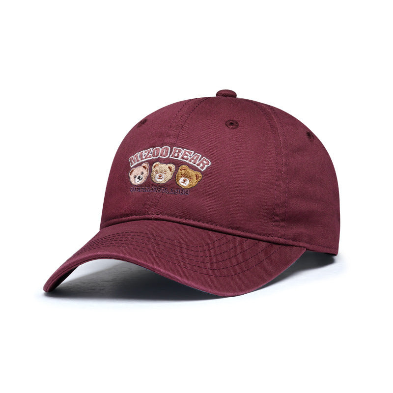 Dame leken bomull caps med brodert dyredesign Skanto