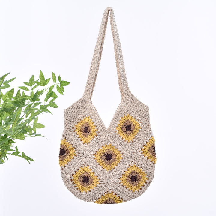 Håndlaget makramé-shopperveske Skanto