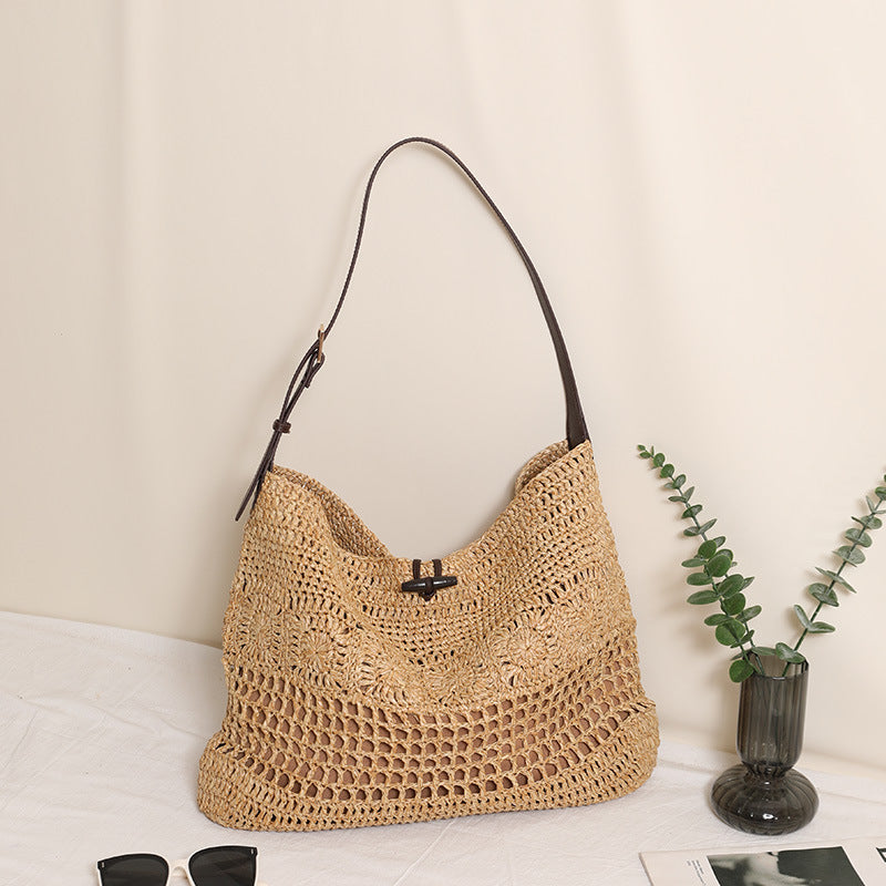 Håndknyttede Shopper-veske med moderne nettdesign Skanto