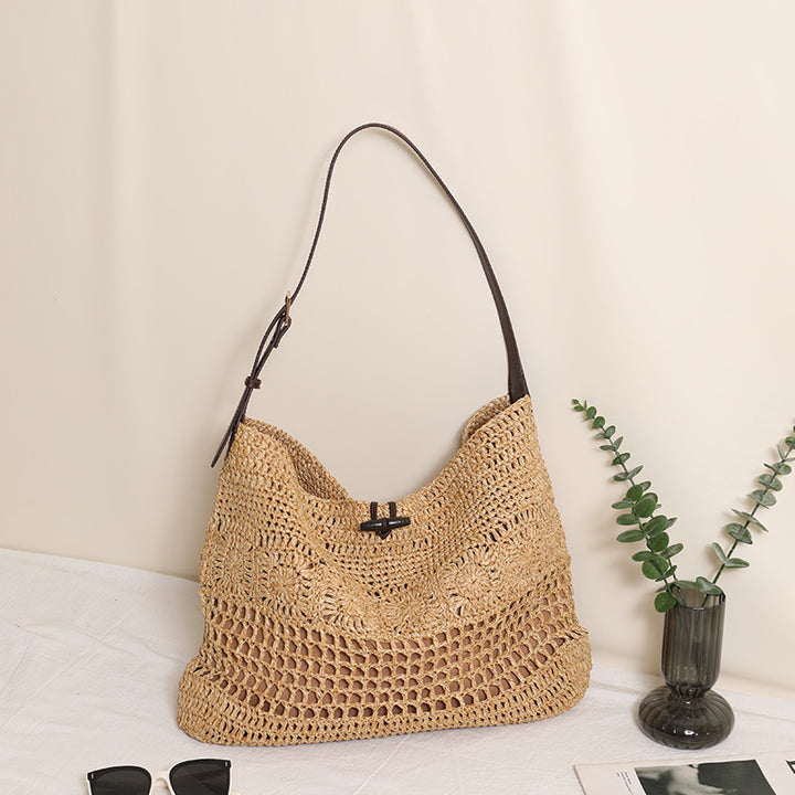 Håndknyttede Shopper-veske med moderne nettdesign Skanto