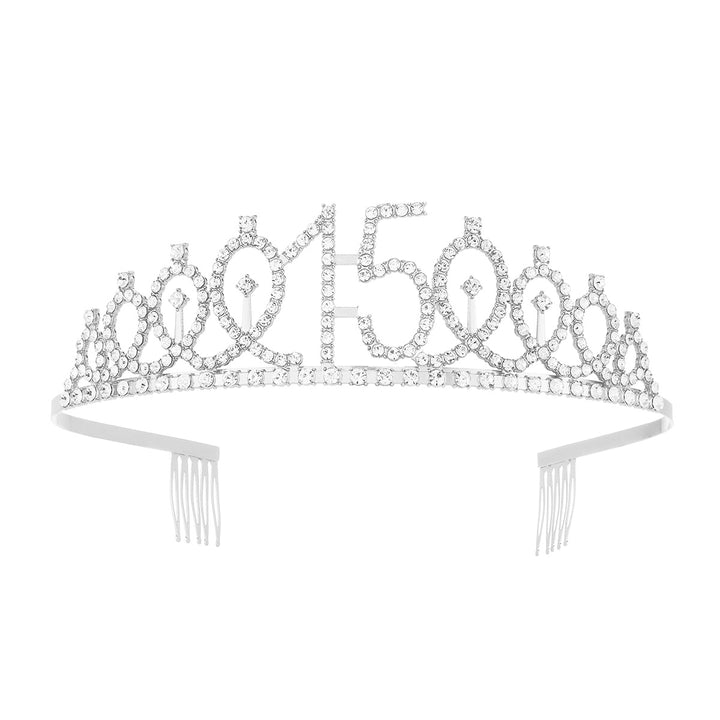 Damer krystall dekorert tiara med elegant design Skanto