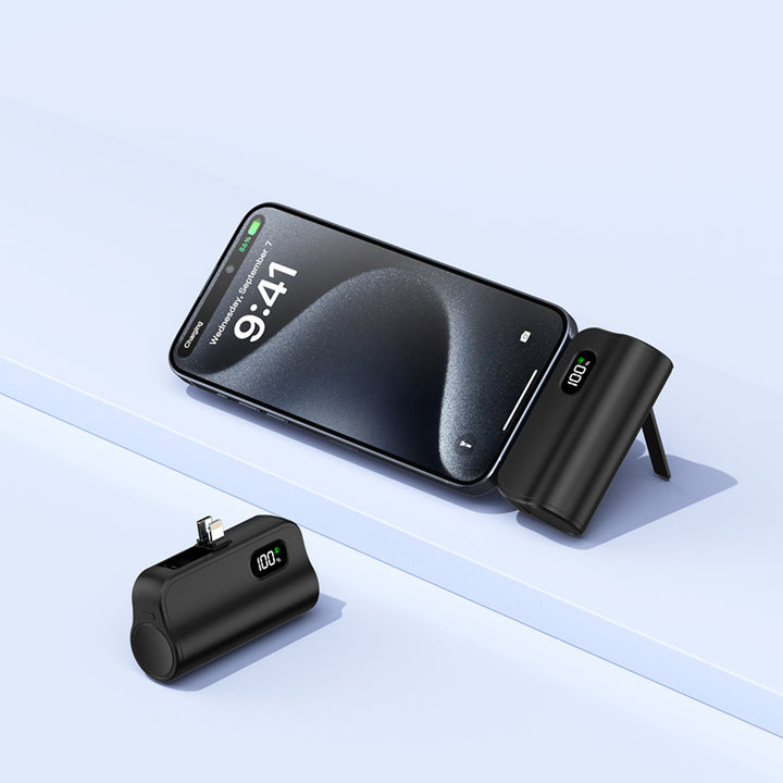 Sammenleggbar powerbank med digital ladingsindikator Skanto