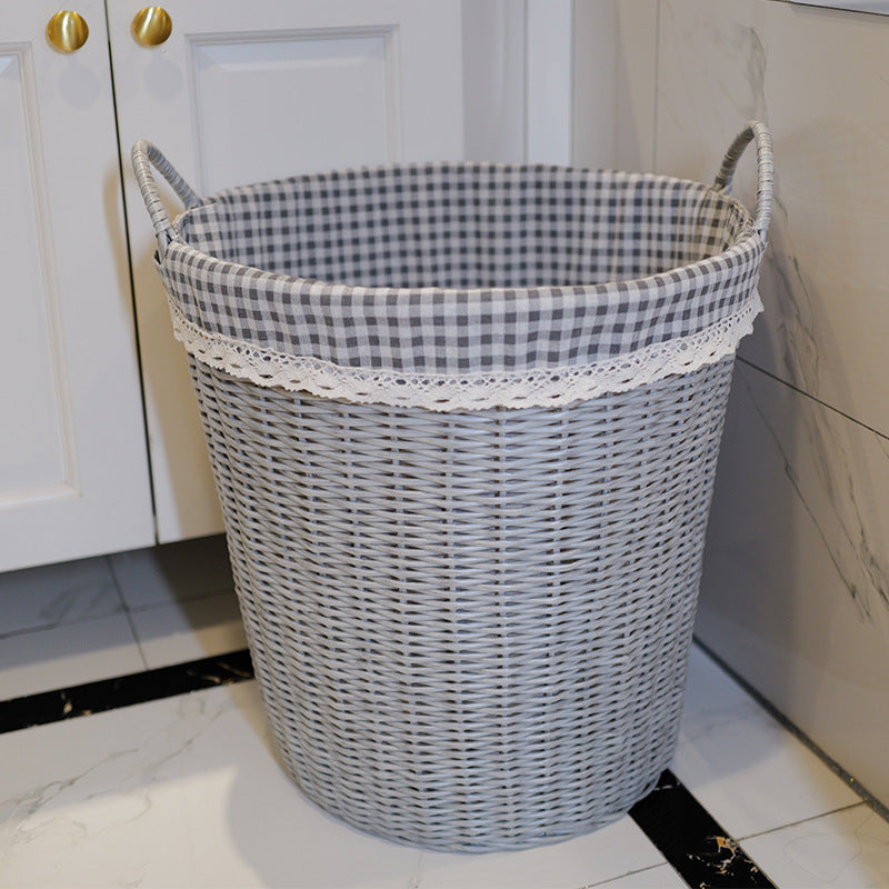 Vaskekurvsett laget av flettet materiale Skanto