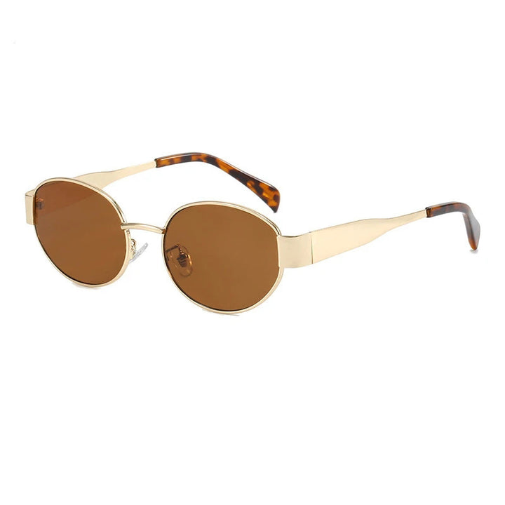 Dame moteriktig solbrille i elegant oval design Skanto