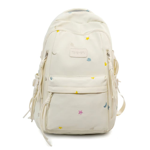 Multi-Lomme Brodert Ryggsekk Skanto