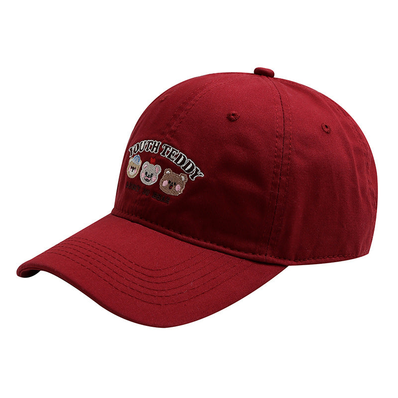 Kvinnenes Morsomme Broderte Teddy Bear Baseball Cap Skanto