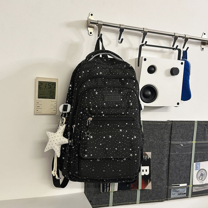Multi-Compartment Stjerneprydet Skoleveske