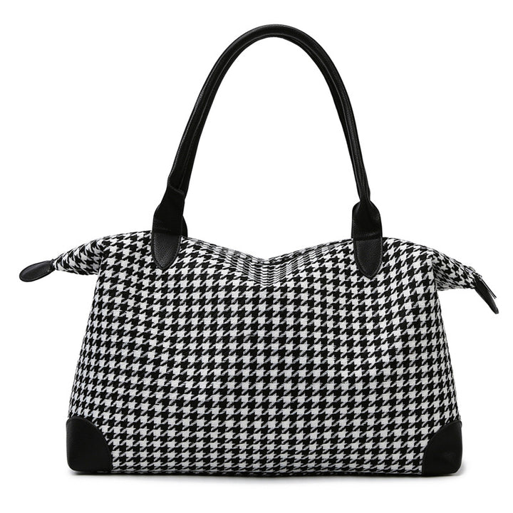 Moderne håndveske i tidløs houndstooth-mønster Skanto
