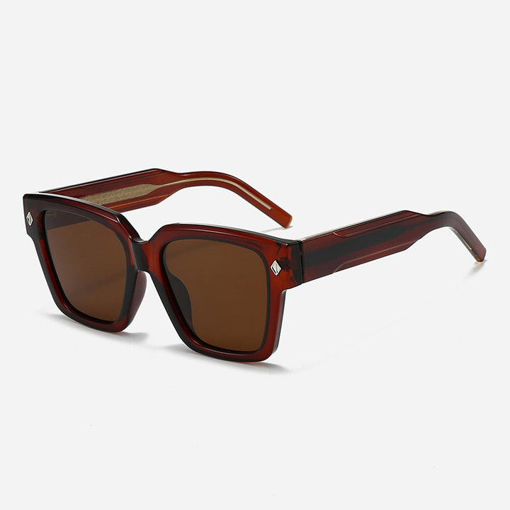 Damen Oversized Designer-solbrille med stilfull ramme og beskyttende UV-filter Skanto