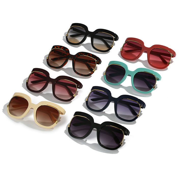 Dame Overdimensjonert Solbrille med elegant Skildpadde-design Skanto