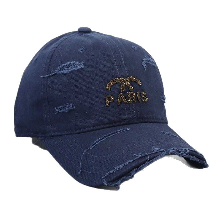 Kvinne Distressed Graphic Justerbar Baseball Cap Skanto