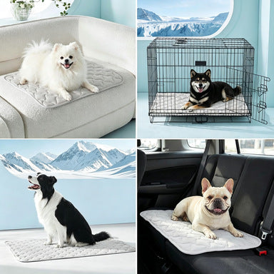 Unisex nan kjølende quiltet hundematte med sklisikker underside Skanto