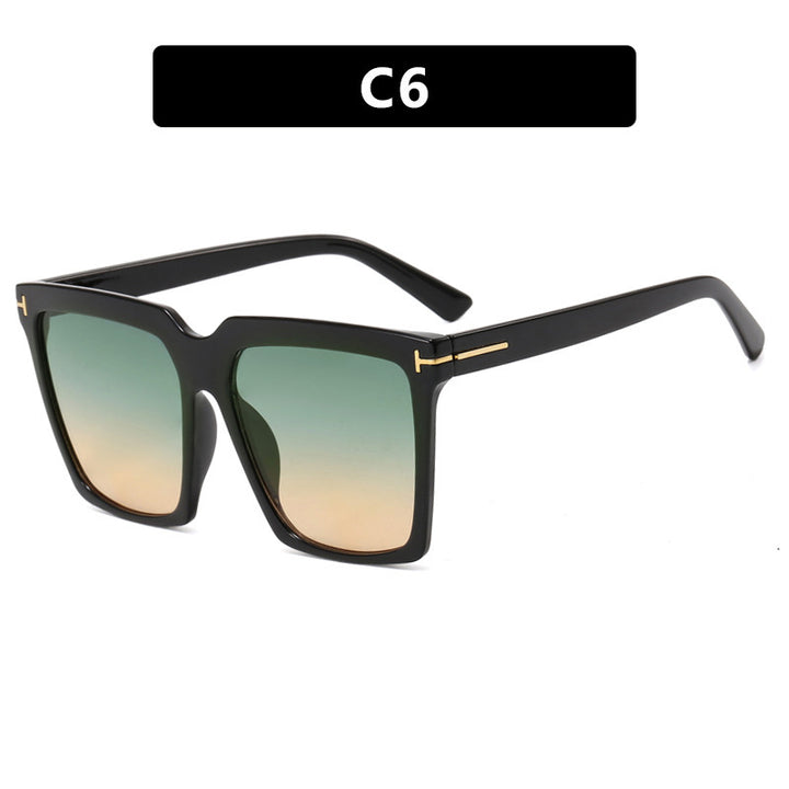 Dame oversized solbriller med elegant og polariserende glassdesign Skanto