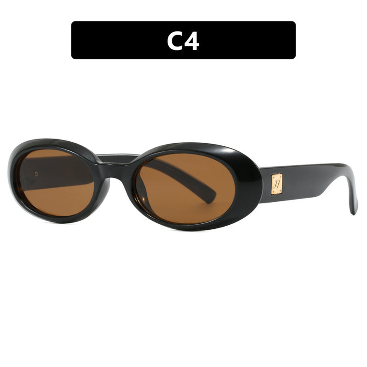 Dame eksklusiv solbrille i elegant ovalt design Skanto