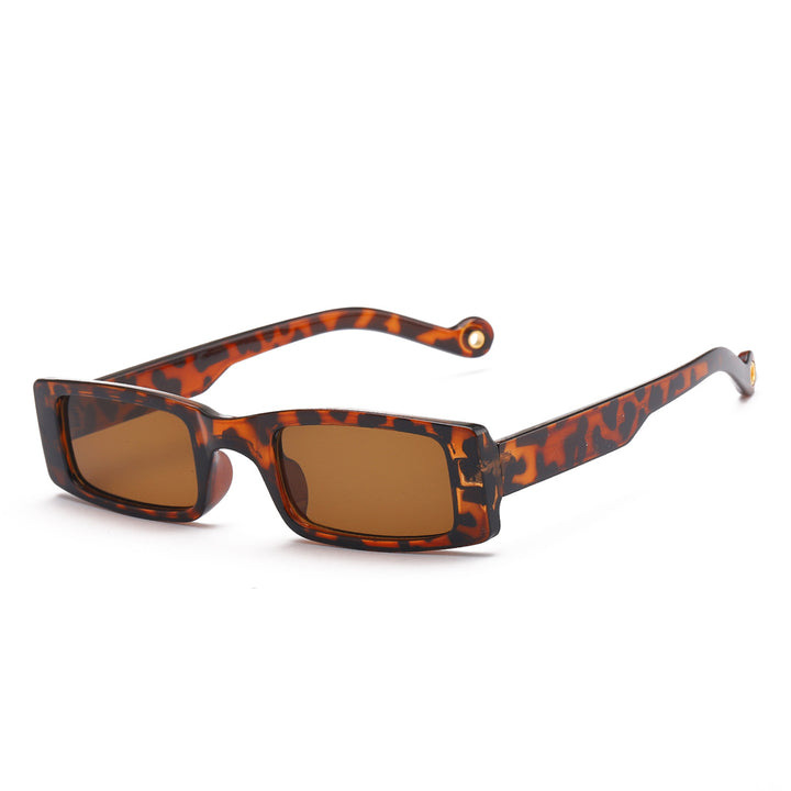 Dame moteriktig solbrille med trendy leopardmønster Skanto