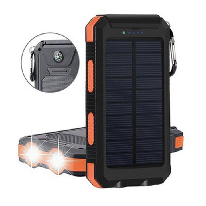 Solar-lader med integrert kompass og LED-lommelykt Skanto