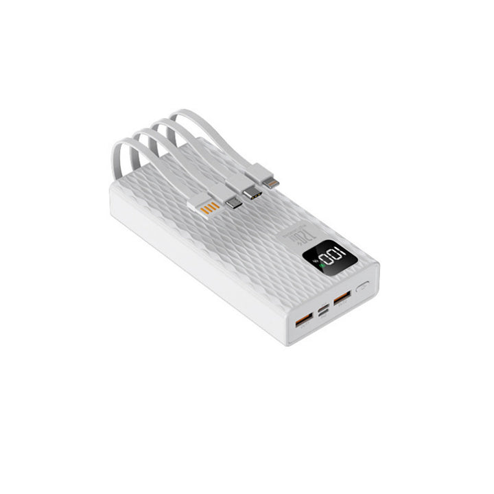 Høyytelses powerbank med integrerte hurtigladeporter og LCD-skjerm Skanto