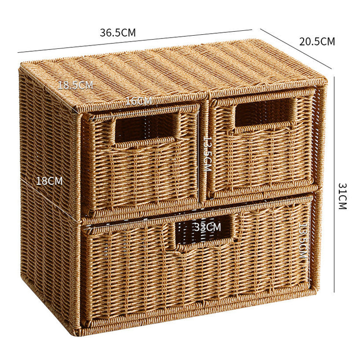 Multi-Skuff Wicker Oppbevaringsorganisator Skanto